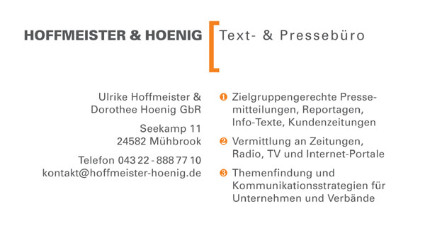 Hoffmeister & Hönig - Text- und Pressebüro